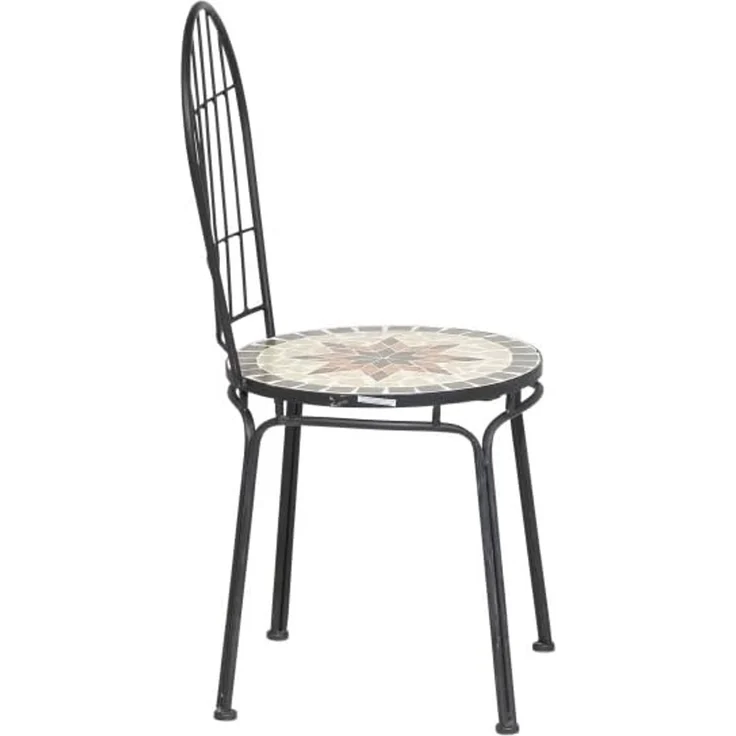 Stella Stapelsessel Gestell Stahl schwarz matt, Fläche Keramik mehrfarbig schwarz – Bild 7