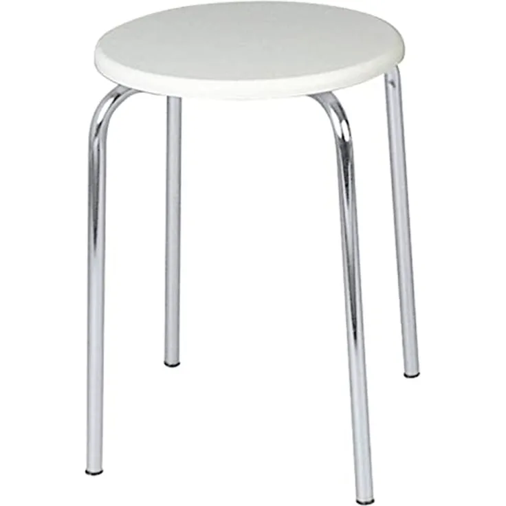 Wenko Badhocker Exclusiv weiß-chrom
