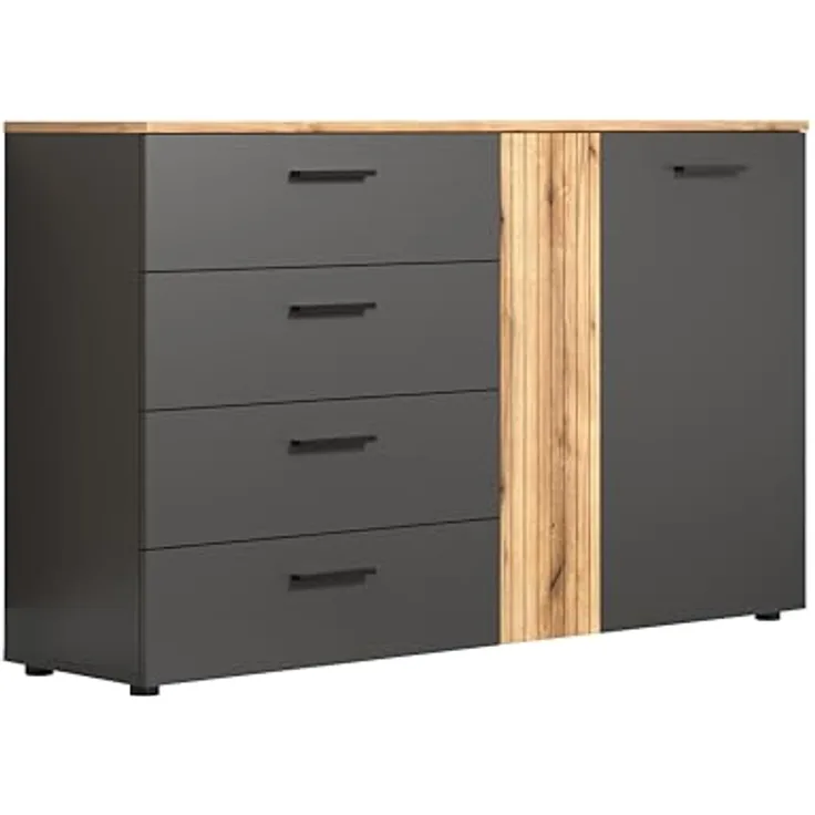 Sideboard Esteban in grau und Eiche Evoke 139 cm