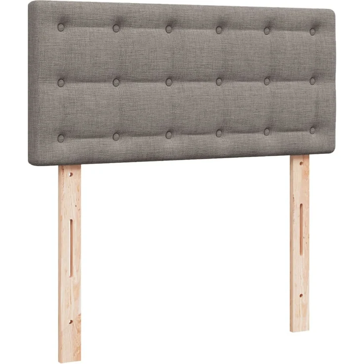 vidaXL Boxspringbett mit Matratze Taupe 90x200 cm Stoff 3288881 – Bild 12