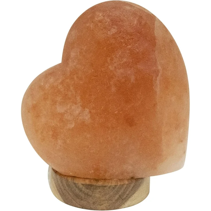GLOBO LIGHTING Salzkristall-Tischlampe STONE, ohne Leuchtmittel, Salzstein, Dekolampe, Dekoleuchte, Herzform, Valentinslampe – Bild 5