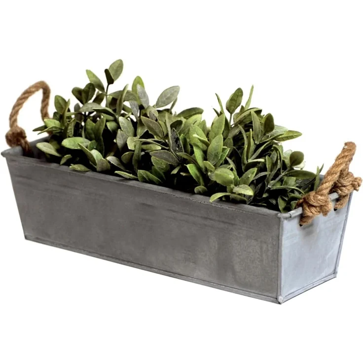 LB H&F Lilienburg Balkonkasten Blumenkasten Balkonkasten 44cm Zink Pflanzkasten Metall Pflanzgefäß (blumentopf kräuterkasten kräuter hochbeet balkon pflanztopf patina modern blumengefäß blumenkübel fensterbank topf übertopf rechteckig pflanzkübel rostd... – Bild 5