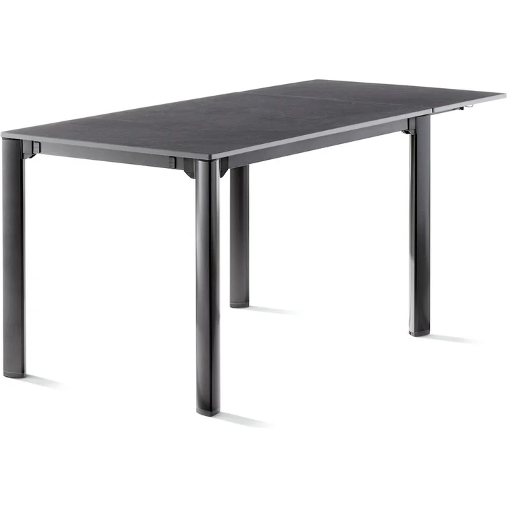 Sieger 3960-55 Exclusiv-Verlängerungstisch mit Vivodur® Dekorplatte, Aluminium Eisengrau 80 x 74 x 120/170/220 cm – Bild 2