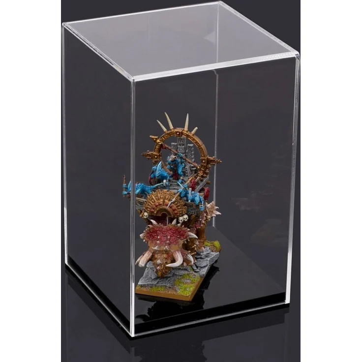 HMF Vitrine elegante Acryl Vitrine, Ausstellungskasten für Sammelstücke Schaukasten für Modellautos, Figuren, 14 x 14 x 22 cm, transparent – Bild 3