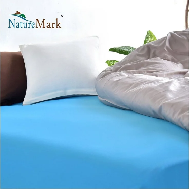 NatureMark 2er Set Jersey Kissenbezüge – Elastisch, weich, atmungsaktiv und hautfreundlich – Waschbare Kissenhülle - 40x40 - Natur/Creme – Bild 3
