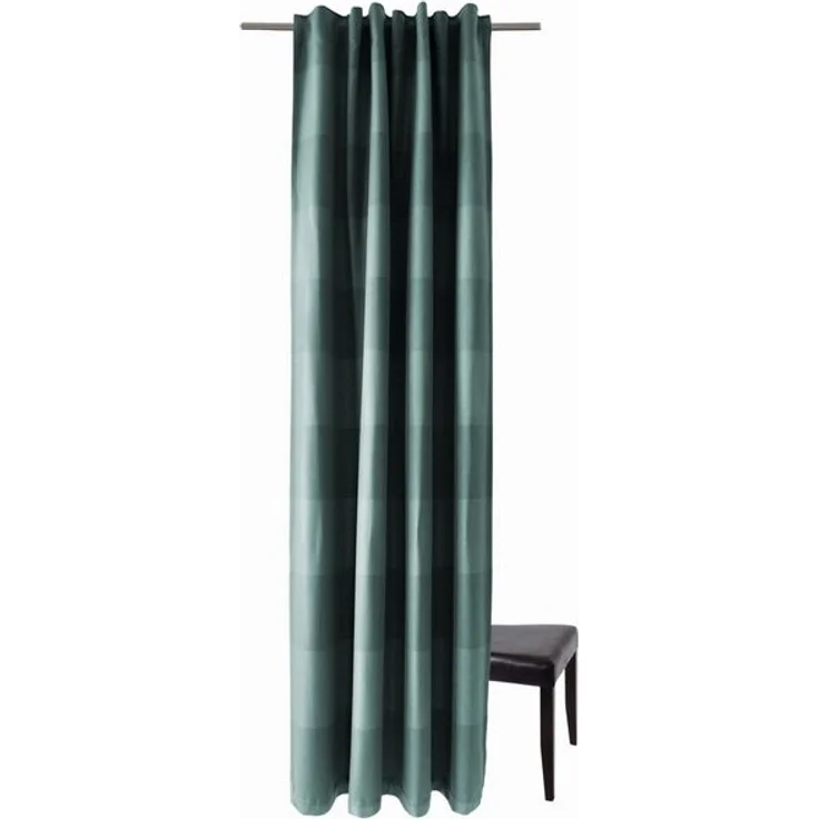 Homing Schlaufenschal Galdin Stripe 140x245 Vorhang Schlafzimmer petrol Gardine – Bild 3