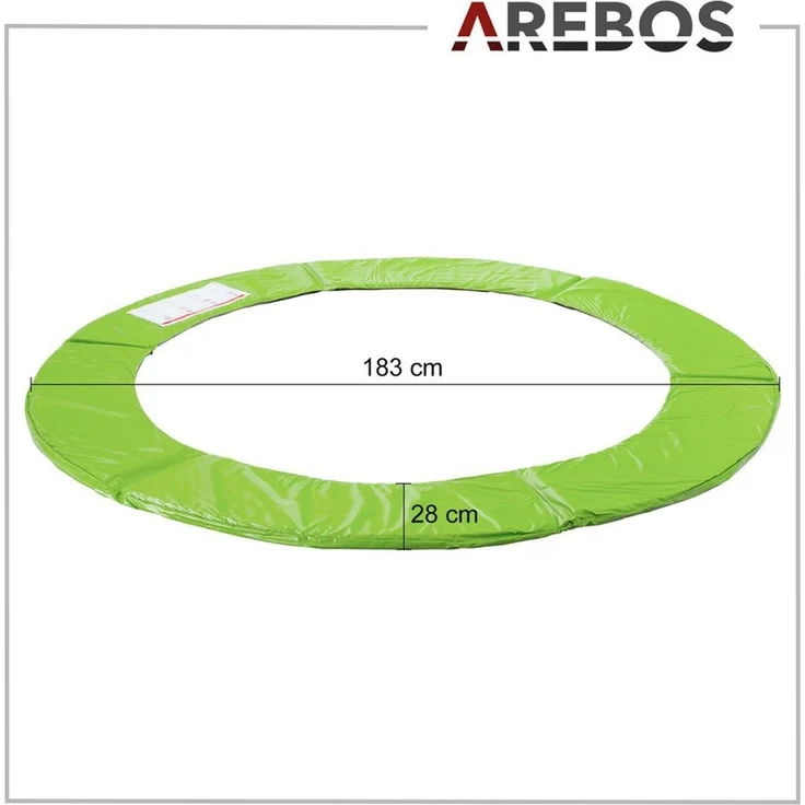 Arebos Trampolin-Randabdeckung Federschutz Ø 183 cm, Randschutz, PVC und PE, Reißfest, UV-resistente und wasserbeständige – Bild 3