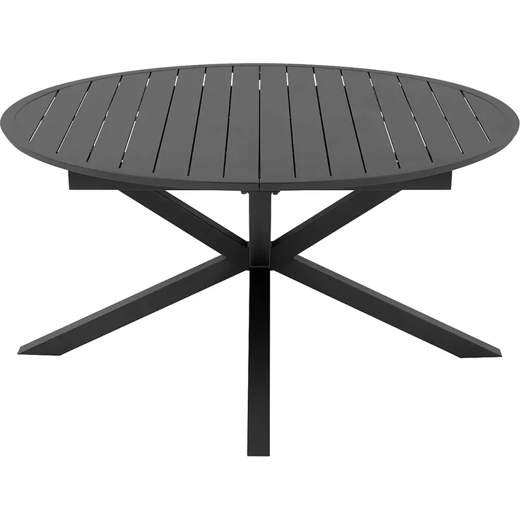Vente-unique - YOHA Gartenessgruppe Metall Grau - B 150 cm x H 75 cm x L 204 cm