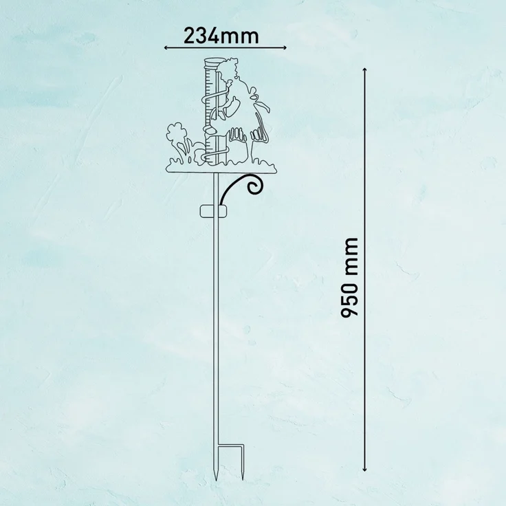 Solarleuchte Regenmesser für Garten Rost Optik Außen Solarlampe Solar 5282614 – Bild 7