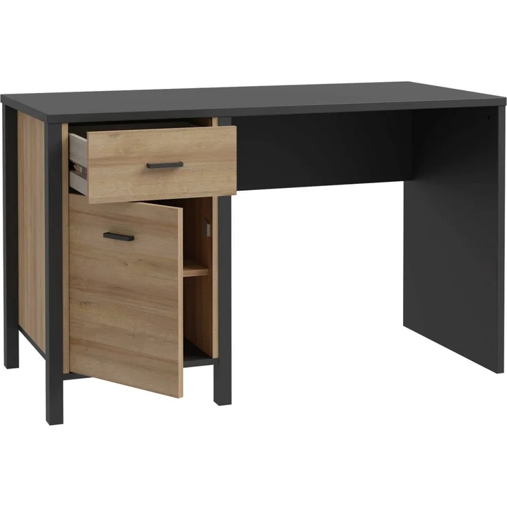 Homeoffice Büro-Set HIGH ROCK Riviera Eiche Optik / Schwarz, von Forte – Bild 2