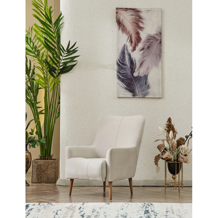 Sitzgruppe/Sofa Set - Wohnzimmergarnitur "Aluna" 3+3+1+1-Beige/Blau – Bild 6