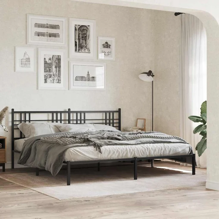 vidaXL Ersatz-Kopfteil Metall Schwarz 200 cm (Art-Nr 376362) – Bild 3