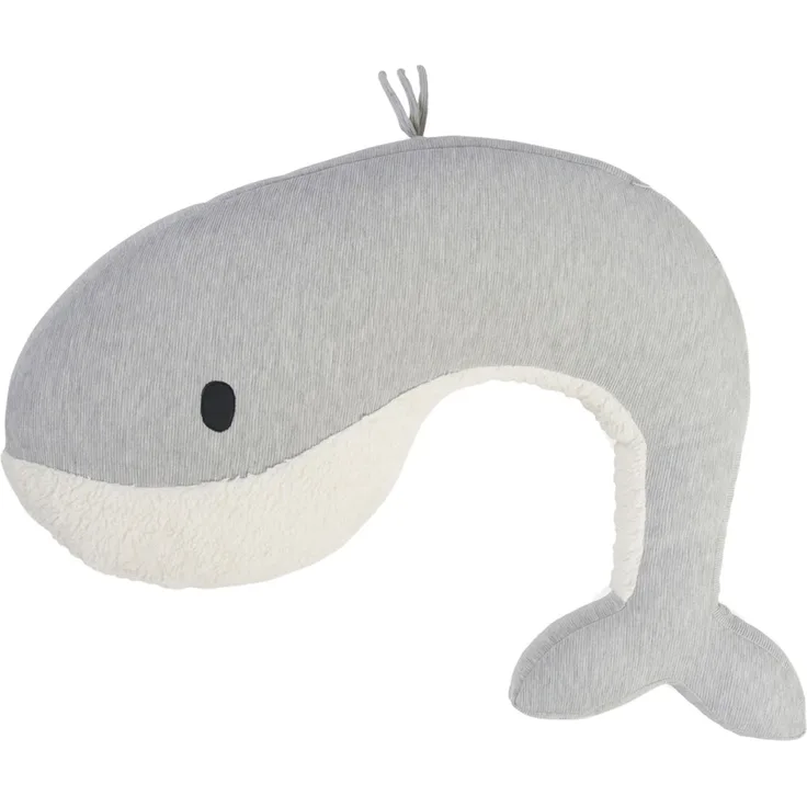 Nanami Whale Stillkissen - Grey Grau