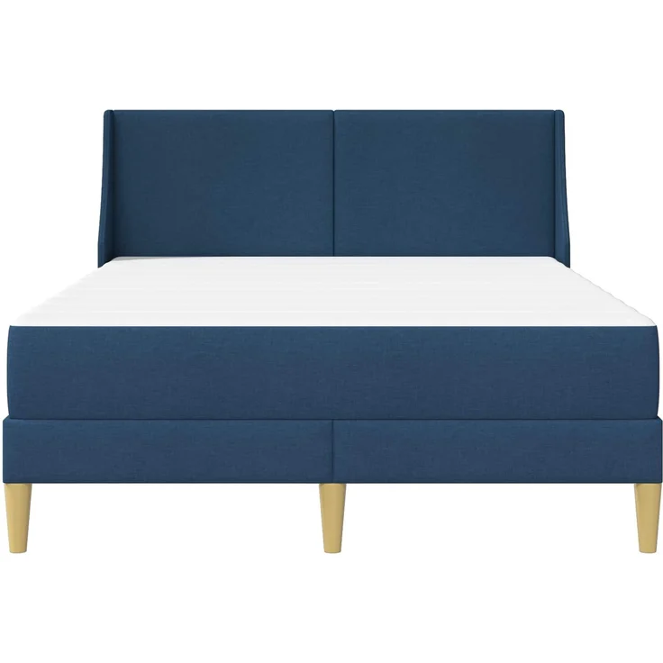 vidaXL Bettgestell mit Matratze Blau 120 x 200 cm Polyester 3414733 – Bild 6