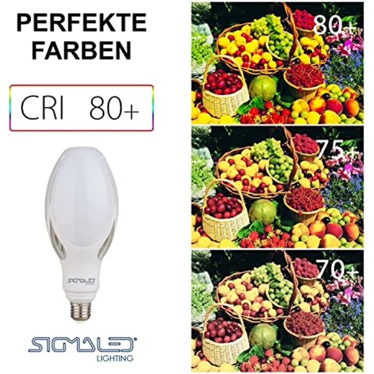 Sigmaled lighting LED-Leuchtmittel E27-Sockel, 30 W, 3300 Lumen, entspricht 210 W Glühlampen oder 85 W Energiesparlampen, LED-Glühbirne neutralweißes Licht 4000K, Ø90x212mm. – Bild 6