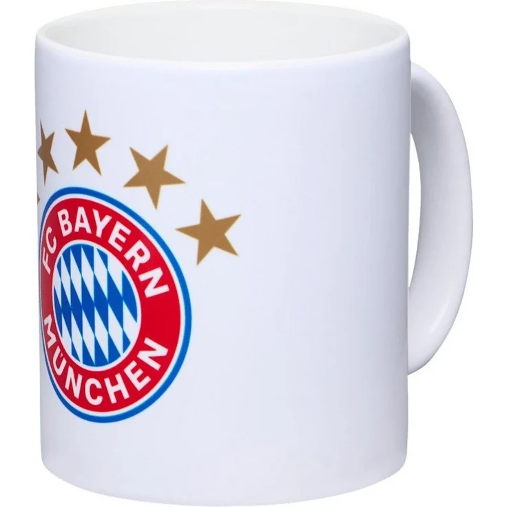 FC Bayern München Tasse FC Bayern Tasse 5 Sterne Logo Weiß, Keramik – Bild 4