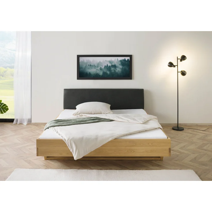 Bett Fichte 160x200x85 natur gebeizt / geölt, Kopfteil anthrazit FICHTELBERG #38 – Bild 9