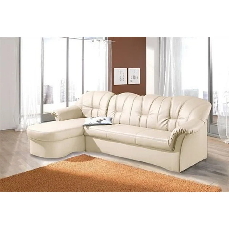 DOMO collection Ecksofa Papenburg, zeitlose Rückensteppung, elegante Formensprache, L-Form, in großer Farbvielfalt, wahlweise mit Bettfunktion – Bild 3