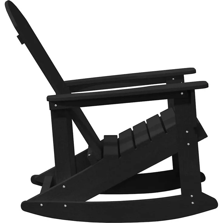vidaXL Adirondack-Schaukelstuhl Schwarz 92 x 73,5 x 92 cm HDPE 42006627 – Bild 4