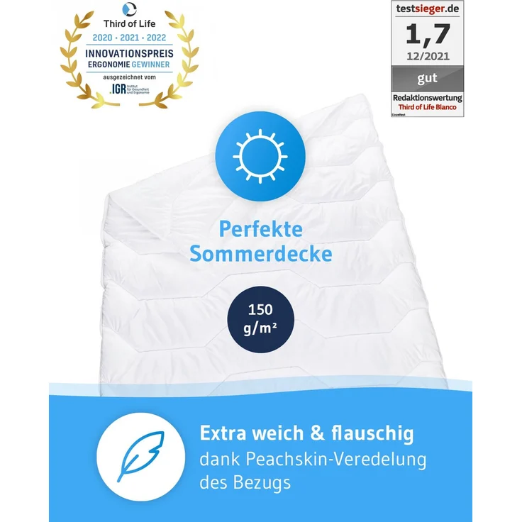 BLANCO Sommerdecke 220 x 260 cm – Bild 7