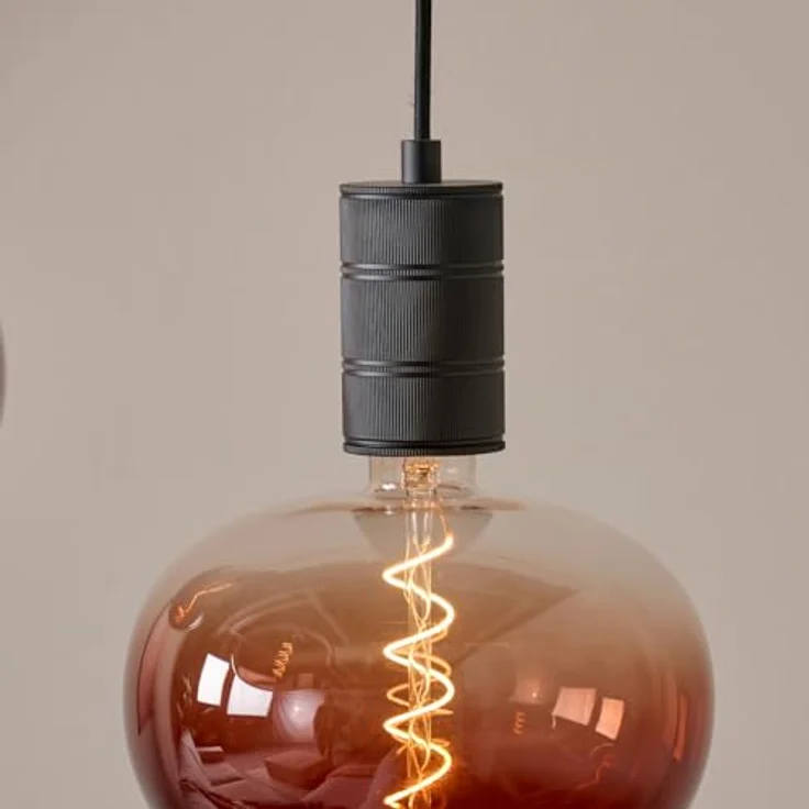 Calex Retro Pendelleuchte, 1-flammig, schwarz mit E27-Fassung und Dimmfunktion – Bild 5