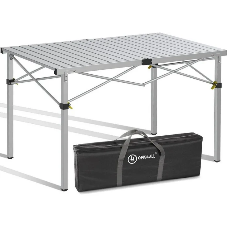 HOMECALL Klapptisch Campingtisch Klappbar Balkontisch Gartentisch Tragbar Outdoor Tisch, Robust, stabil, für 4-6 Personen