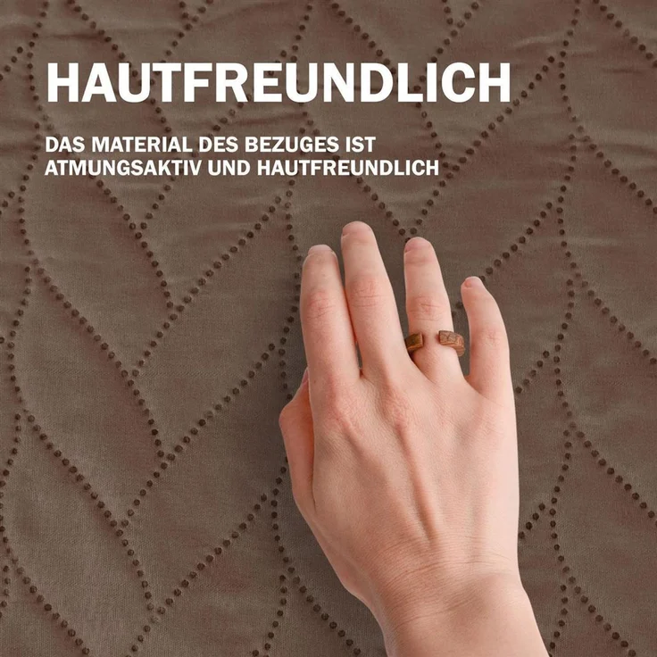 Tagesdecke XXL (220x240 cm) mit wattierter Zwischenlage (Braun) Bettüberwurf - ÖKO-Tex 100, Sommerdecke gesteppt - Steppdecke, Wendedecke – Bild 7