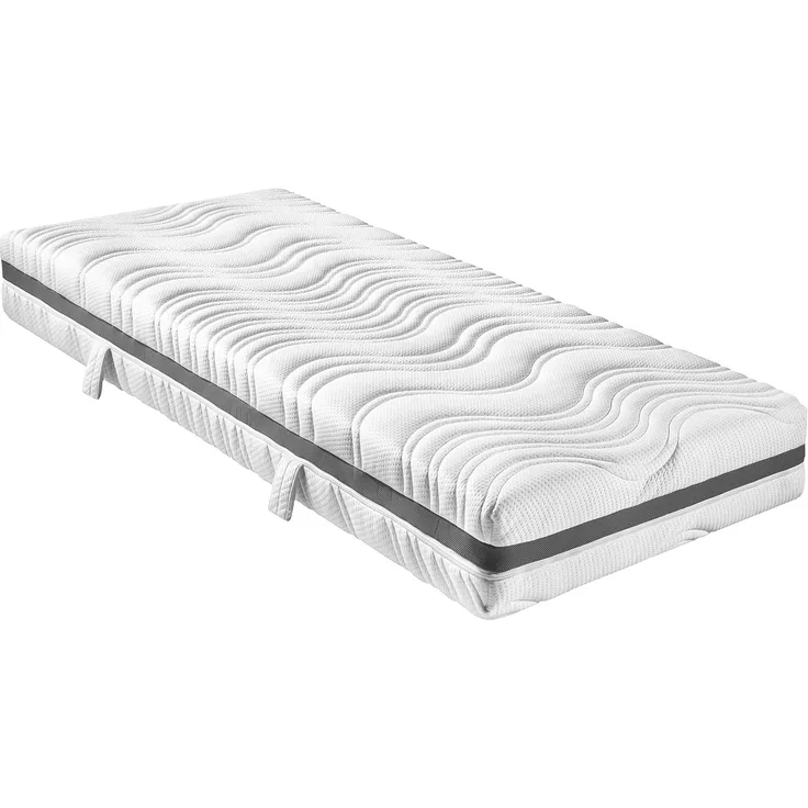 sleepling 190146 Federkernmatratze Comfort 130 | Taschenfederkern Matratze | 7-Zonen Kaltschaum Auflage | Härtegrad 3 | Made in EU | Wendegriffe | Ökotex | 60 Grad waschbar | 90 x 200 x 18 cm, weiß