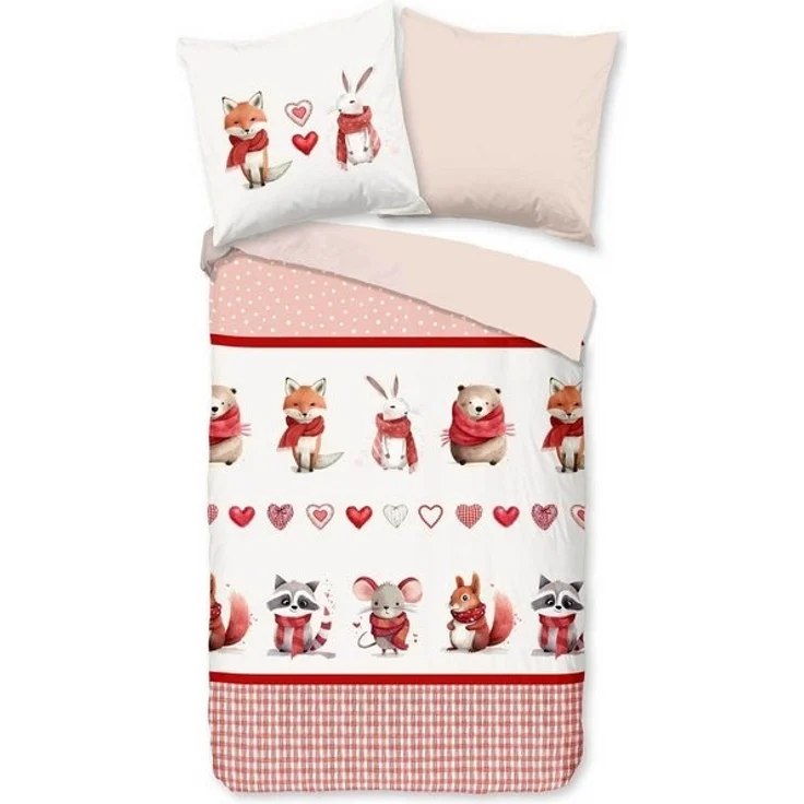 TRAUMSCHLAF Bettwäsche Fuchs Hase, Flanell, 2 teilig, besonders weich und warm – Bild 4