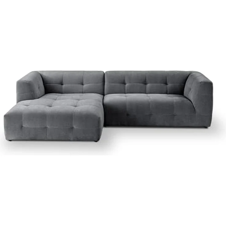 Ecksofa (B/H/T: 292x72x161 cm) in Grau – Bild 3