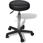Rollhocker, höhenverstellbar, schwarz