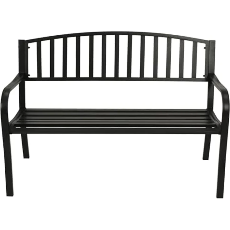 DEGAMO Gartenbank NEWPORT, 2-sitzer, Metall schwarz – Bild 5