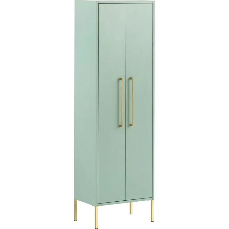 Schildmeyer Highboard Gloria 146637, Holzwerkstoff, Mint/Gold, 2 Türen