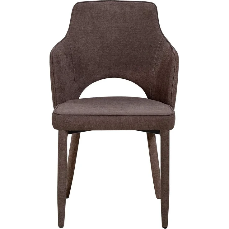 Homemania Stuhl, Metall, Stoff, Braun, 60 x 52 x 84 cm
