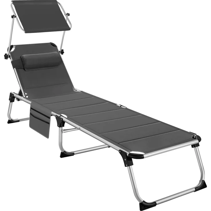tectake Gartenliege Sonnenliege, 1, 1 St, 1tlg, gepolstert, klappbar – Bild 1