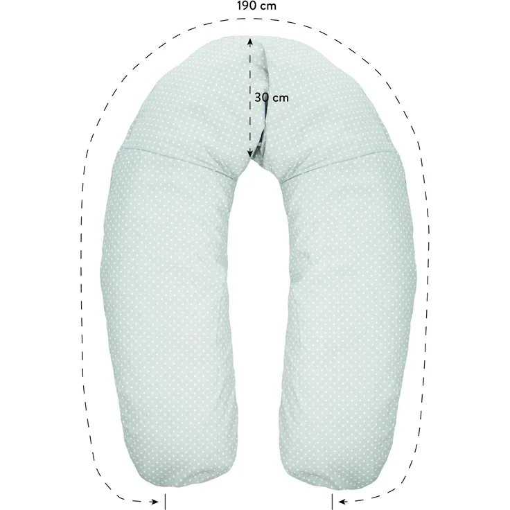Fillikid 'Dots klein' Stillkissen 190 cm grau