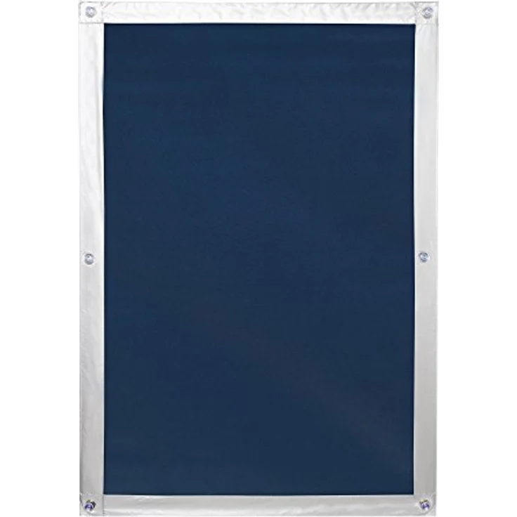 Dachfensterrollo Haftfix Hitzeschutz Abdunkelung, LICHTBLICK ORIGINAL, verdunkelnd, ohne Bohren, verspannt, Haftfix, mit Thermobeschichtung, mit Saugnapf, Blau, B94 x H91 cm – Bild 2