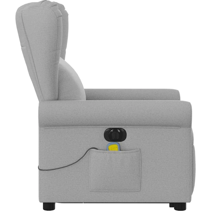 vidaXL Massagesessel mit Aufstehhilfe Elektrisch Wolkengrau Stoff 3303413 – Bild 4