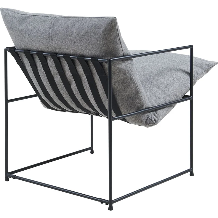 Sessel Utsjoki 90x61x70 cm Schwarz/Dunkelgrau [en. casa] – Bild 6