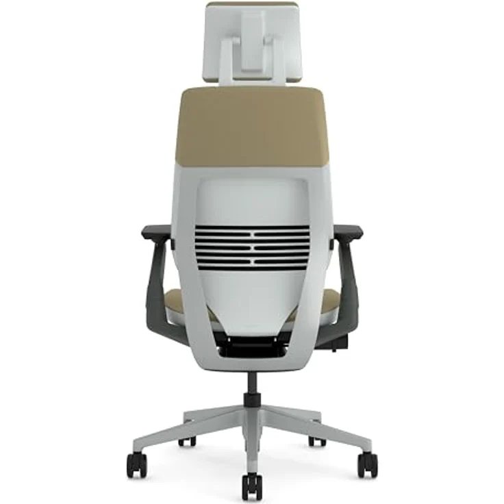 Steelcase Gesture Ergonomischer Bürostuhl mit 360° Armlehnen, 3D-Live Back Lumbalstütze, anpassbarer Kopfstütze Sand – Bild 6