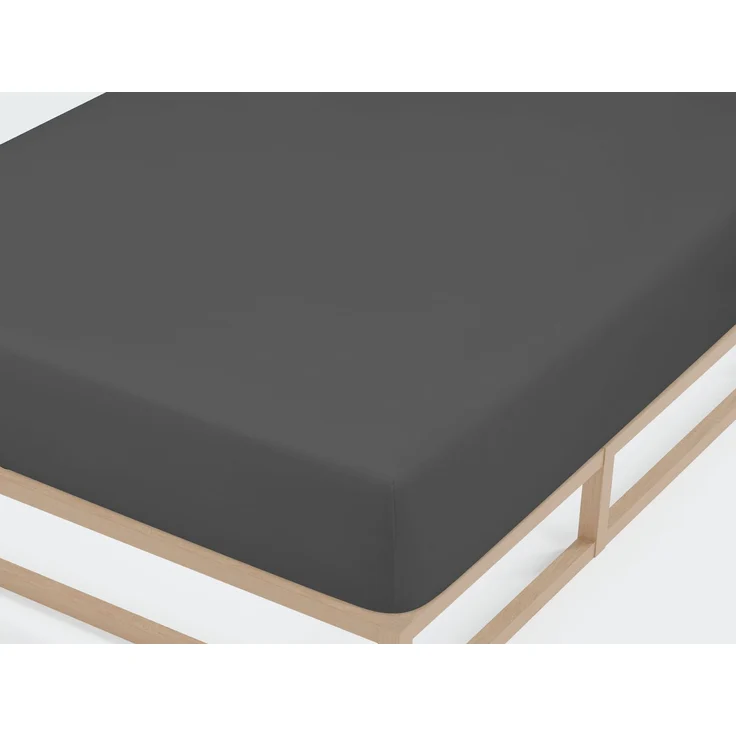 biberna Jersey-Elastic-Spannbetttuch 0077866, titanium, 1x 180x200 cm - 200x220 cm – Bild 1