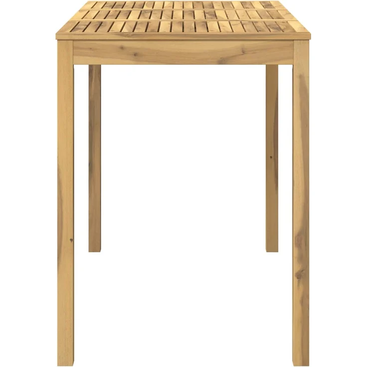 vidaXL Gartenbar-Tisch LAREN Weiß gewaschen 141 x 80,5 x 105 cm 901723 – Bild 4