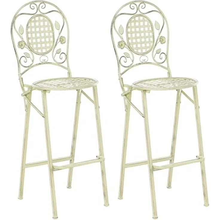 Beliani 'BIVIO' Gartenbar Set, klappbar, Metall Hellgrün – Bild 4