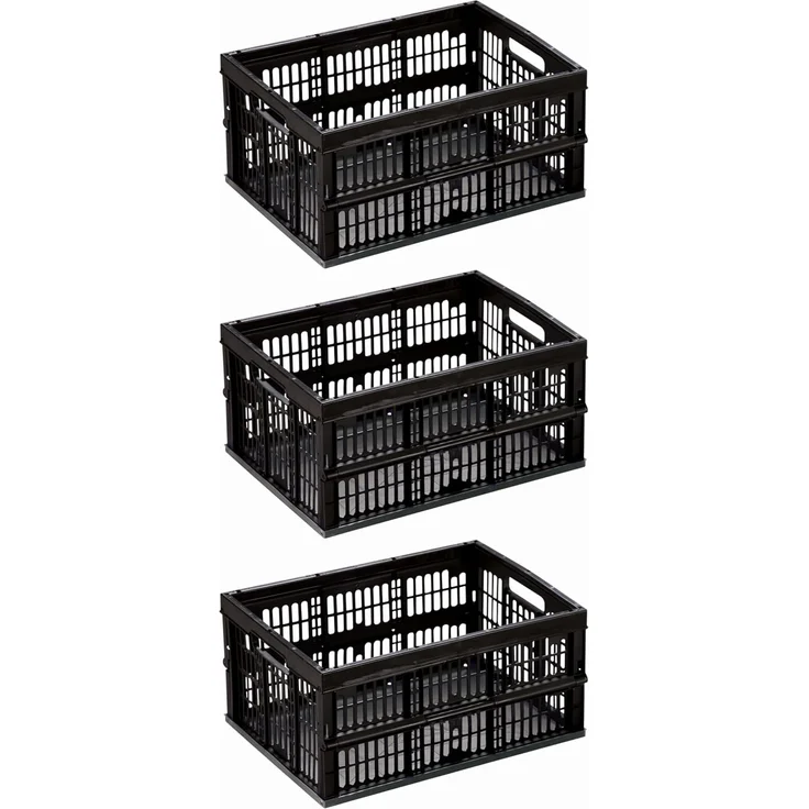 Gardissimo 3er-Set Klappbox Faltbox Klappkorb klappbar Einkaufskorb 32L – Bild 2