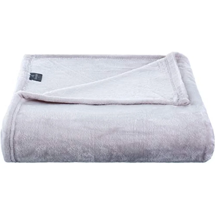 Sansibar 'Sylt' Wohndecke, 100 % hochwertiges Polyester dunkelgrau / schwarz, 150 x 200 cm – Bild 5