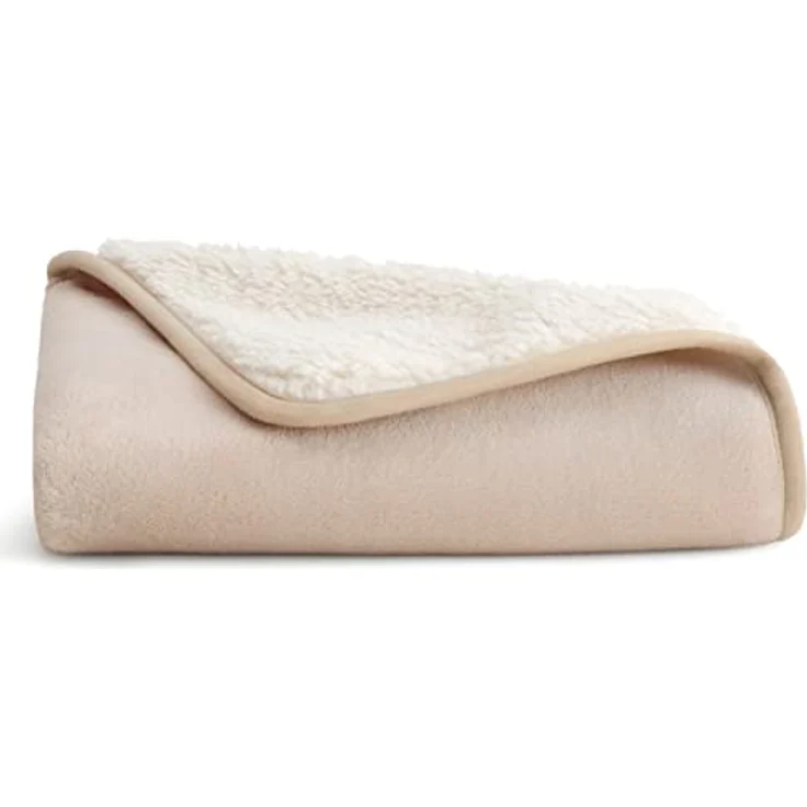 Lesure wasserdichte Hundedecke kleine Hunde - 80x60 cm Outdoor Hundedecke waschbar, Hundedecke Sofaschutz aus Sherpa Fleece, Katzendecke flauschig und weich, cremefarben – Bild 2
