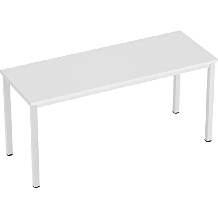 SogesHome Computertisch Schreibtisch 120 x 60 x 75 cm PC Schreibtisch Büro Schreibtisch Workstation für Home Office Verwenden Schreibtisch, Esstisch Konferenztisch,Weiss, AC3DW-120-SH – Bild 8