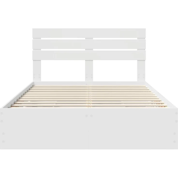 vidaXL Bettrahmen mit Schubladen Weiß 160x200 cm Ingenieurs Holz 3411489 – Bild 7