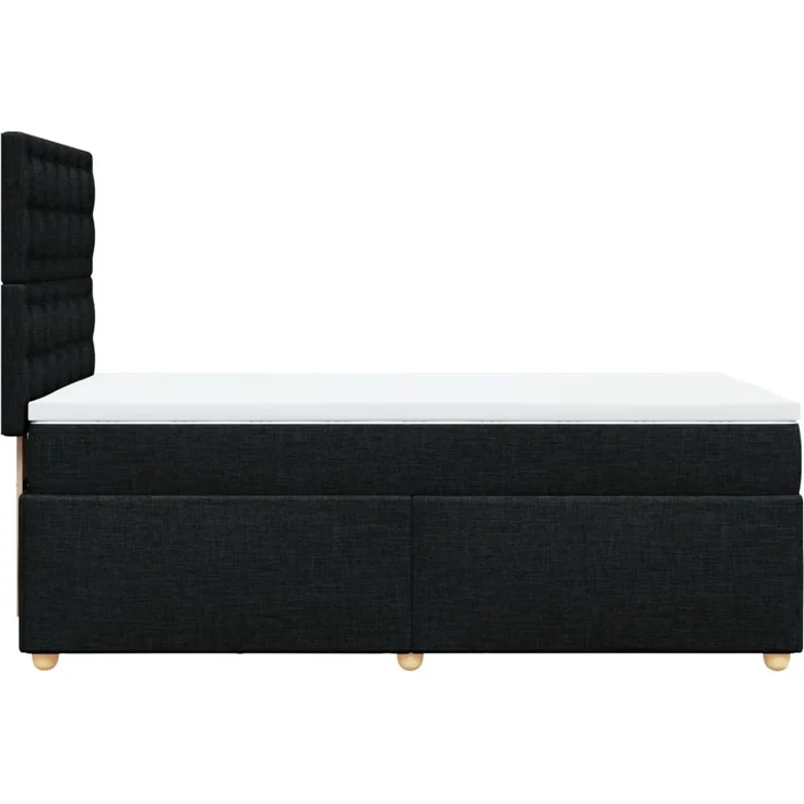 vidaXL Boxspringbett mit Matratze Schwarz 90x190 cm Stoff 3293451 – Bild 7
