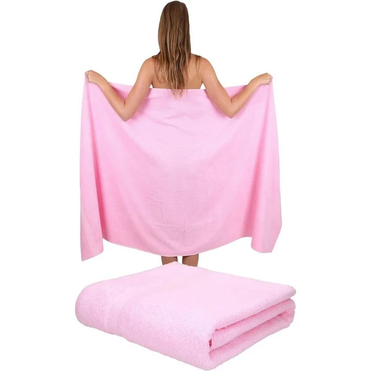 Betz Badetuch 2 Stück Badetücher PALERMO Größe 100 x 200 cm, 100% Baumwolle (Set), Badetuch – Bild 1